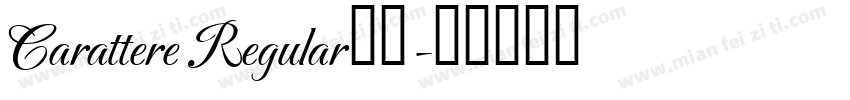 Carattere Regular字体字体转换